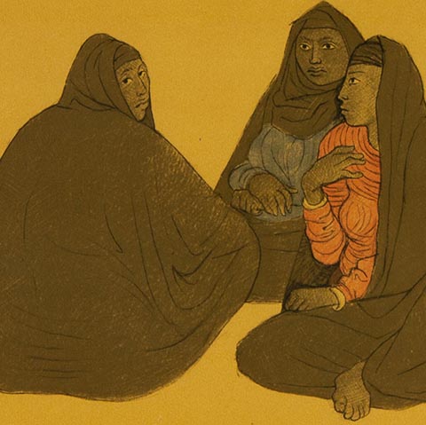 Four Seated women